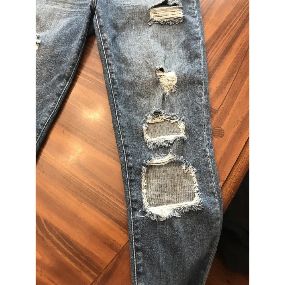 abercrombie fitch 8 Tall simone‎ high rise super skinny Ripped Jeans